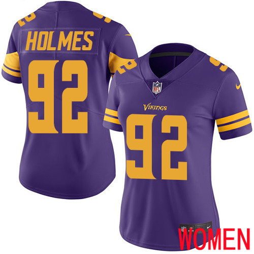 Minnesota Vikings 92 Limited Jalyn Holmes Purple Nike NFL Women Jersey Rush Vapor Untouchable